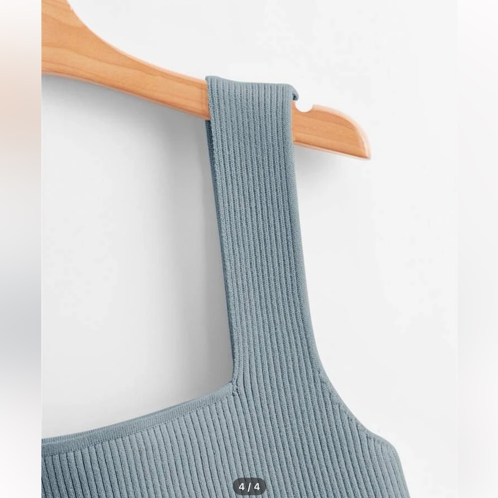 Solid Ribbed Knit Top - image 2